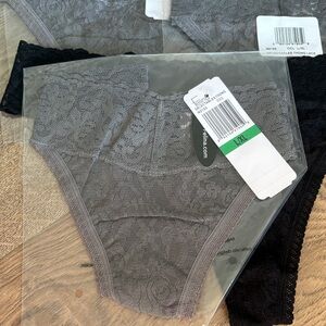 Felina Gray and Black Lace Panties